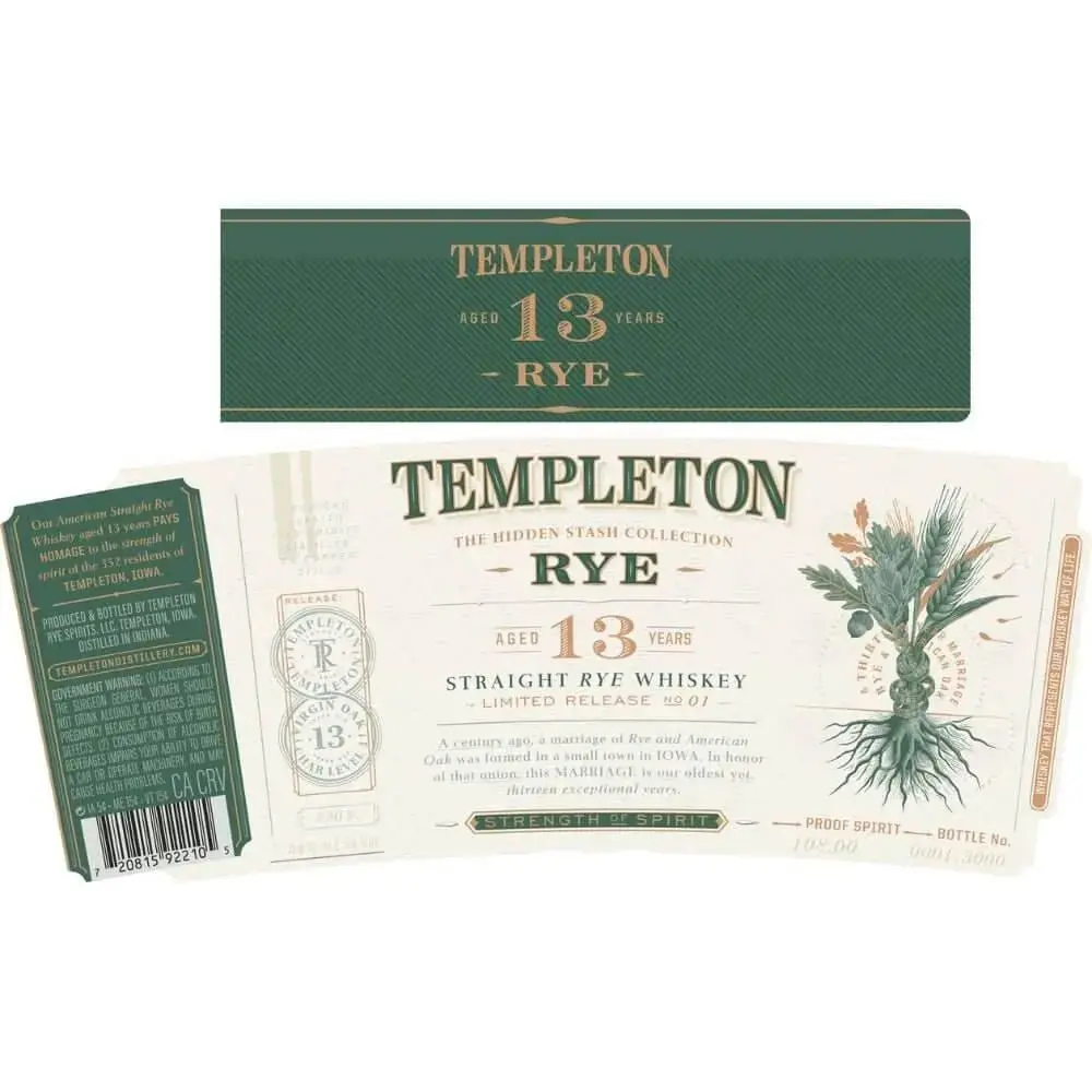 Templeton The Hidden Stash Collection 13 Year Old Rye - Image 2