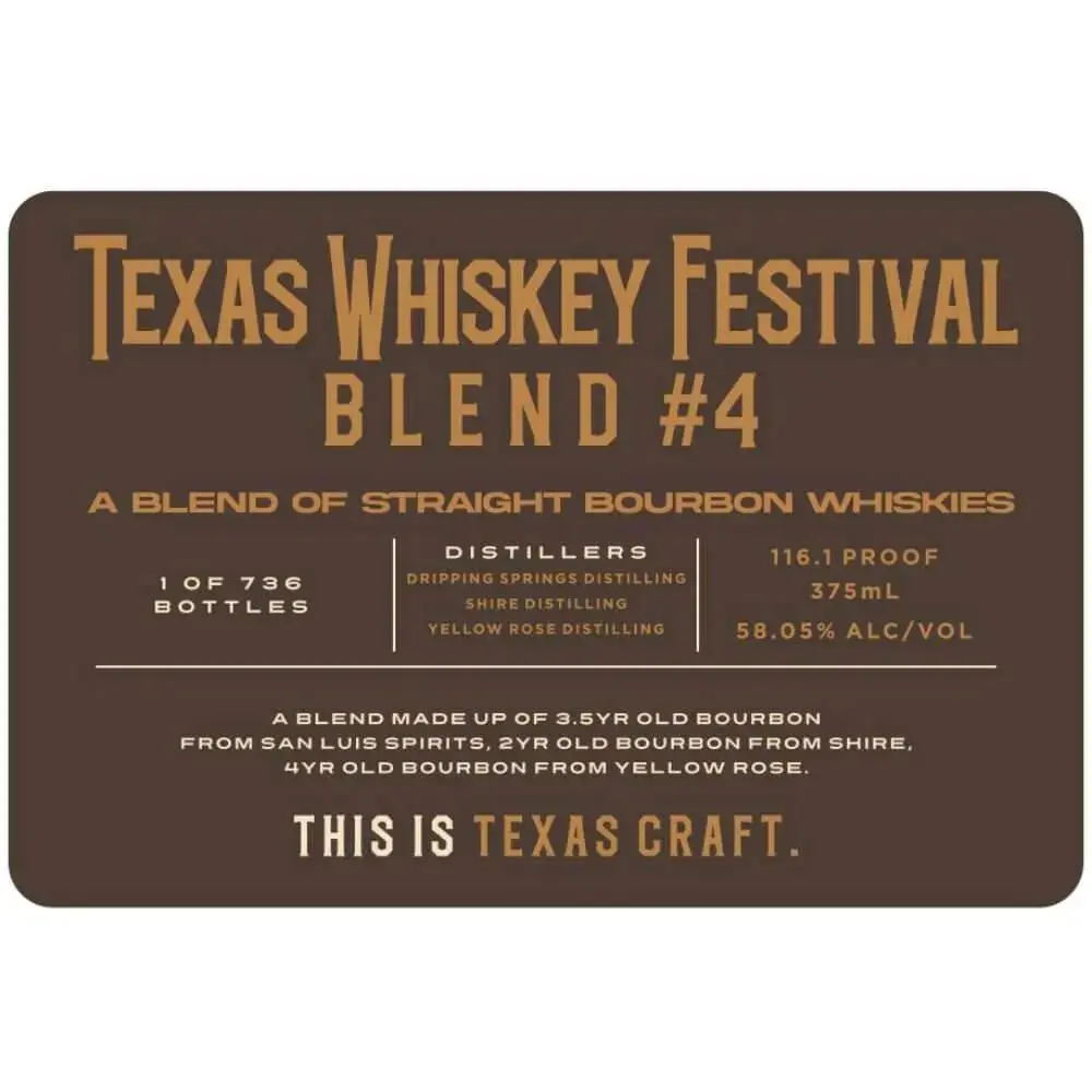Texas Whiskey Festival Blend #4
