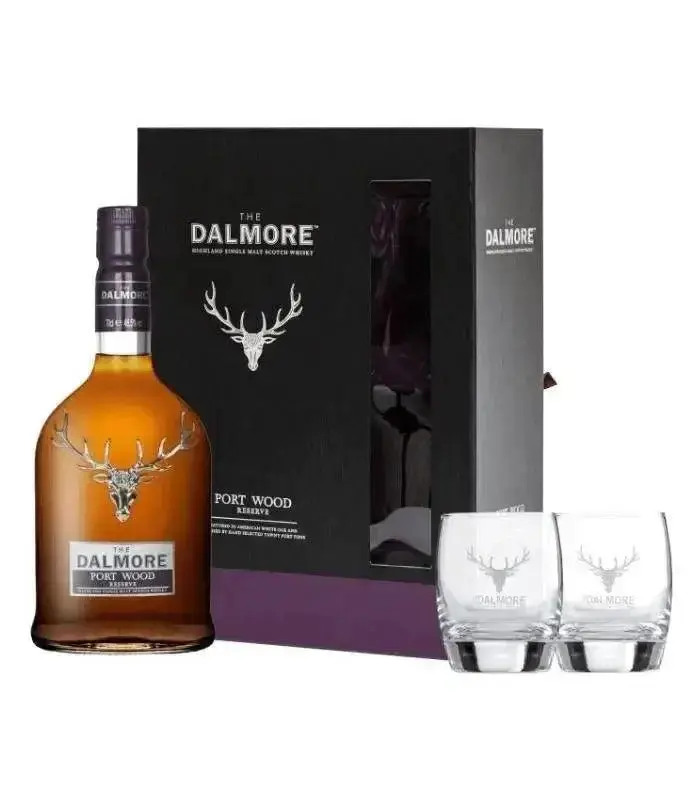 The Dalmore Port Wood Reserve w/ 2 Glasses Gift Set