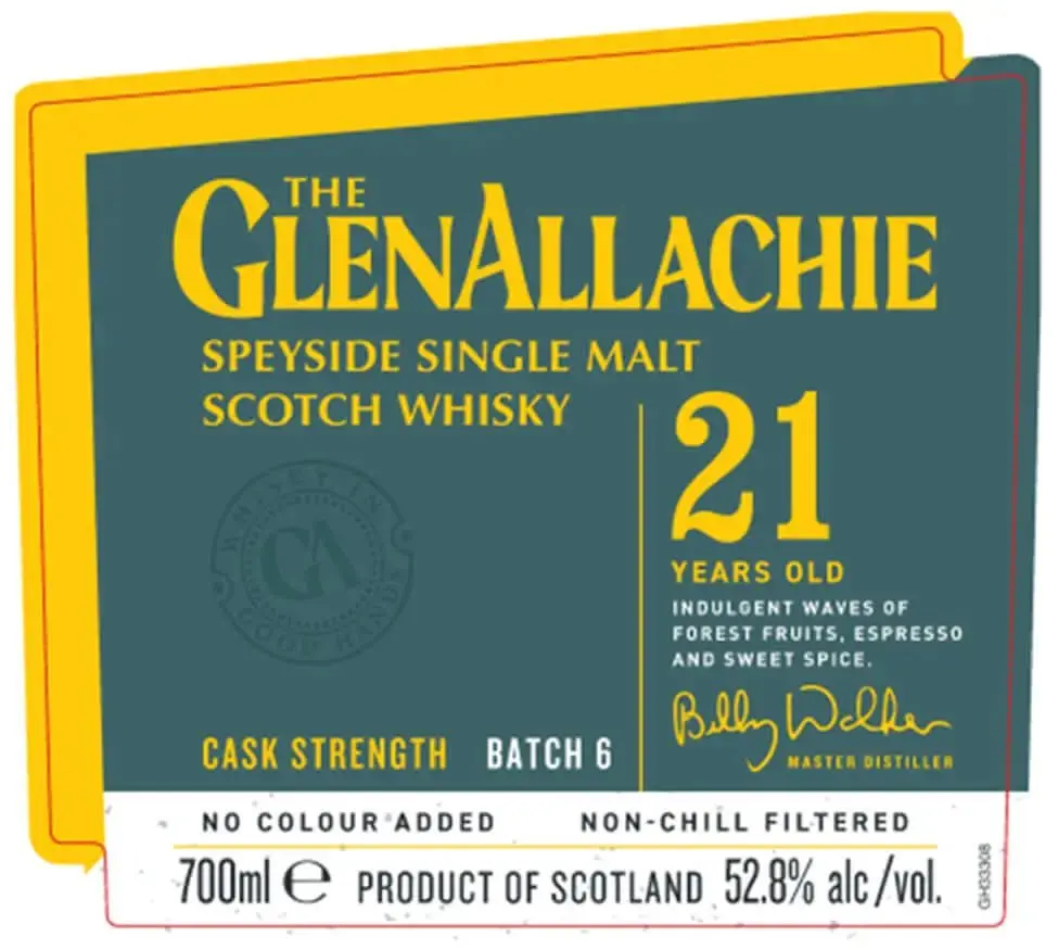 The GlenAllachie 21 Year Old Cask Strength Batch 6 700ml
