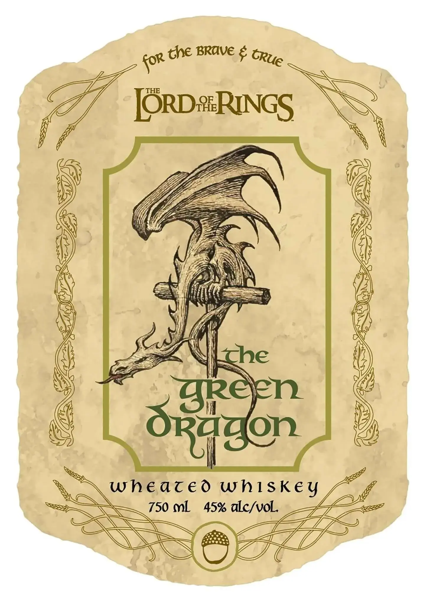 The Green Dragon Wheated Whiskey - The Lord of the Rings Whiskey Tribute