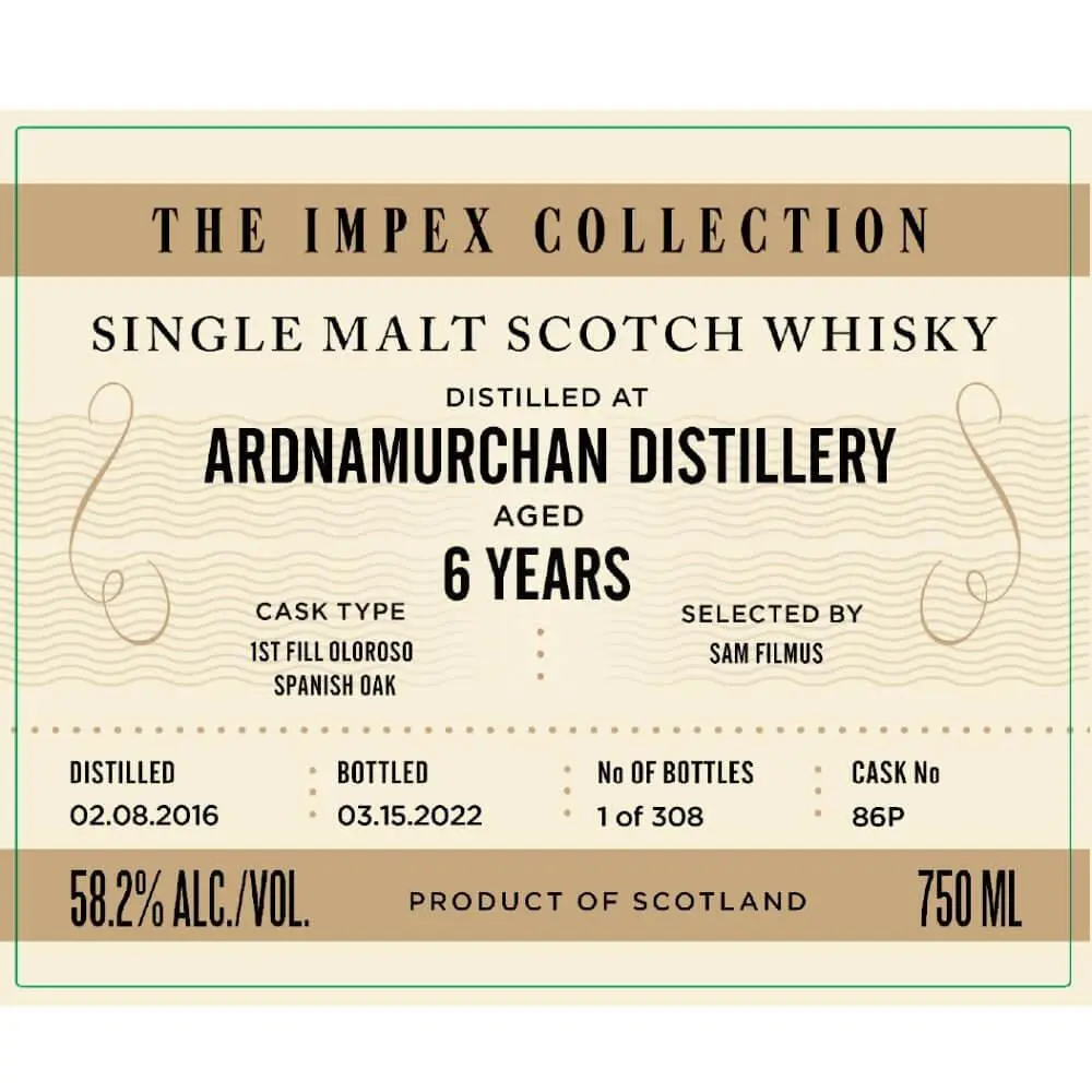 The ImpEx Collection Ardnamurchan Distillery 6 Year Old - Image 2