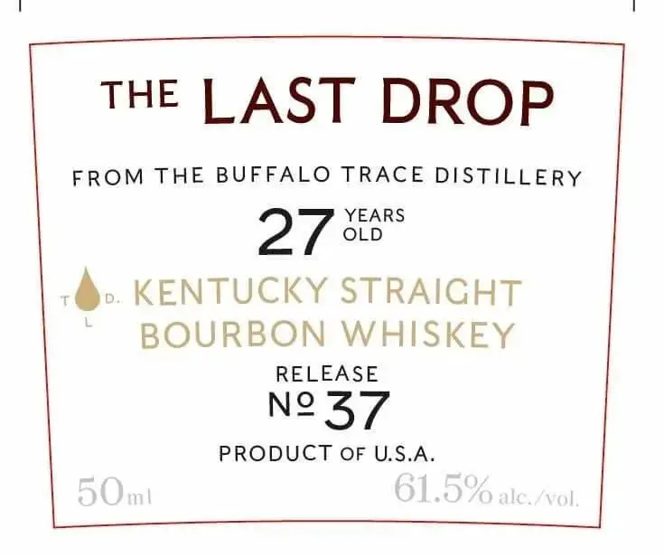 The Last Drop 27 Year-Old Kentucky Straight Bourbon Whiskey Release No. 37 50mL