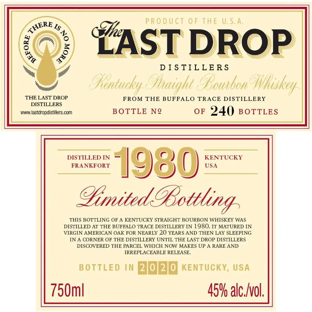 The Last Drop Distillers Buffalo Trace 1980 - Image 2