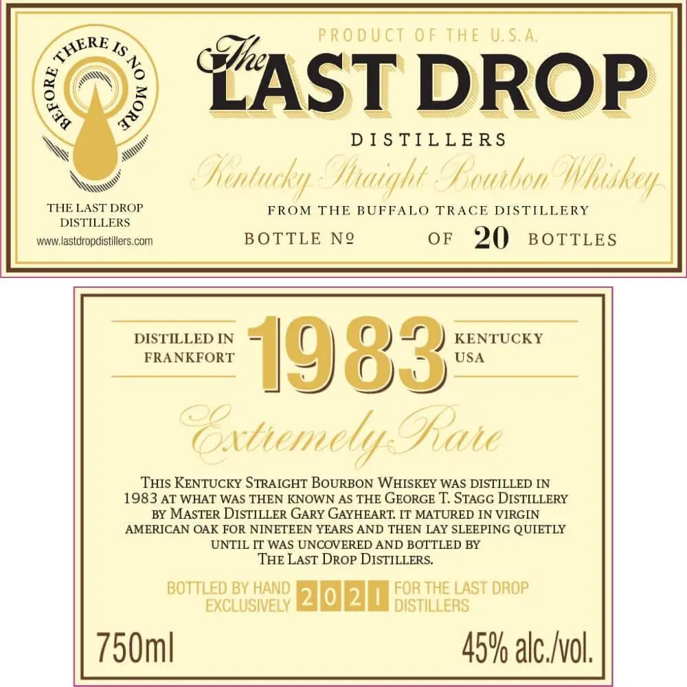 The Last Drop XXIV 1983 Buffalo Trace - Image 2