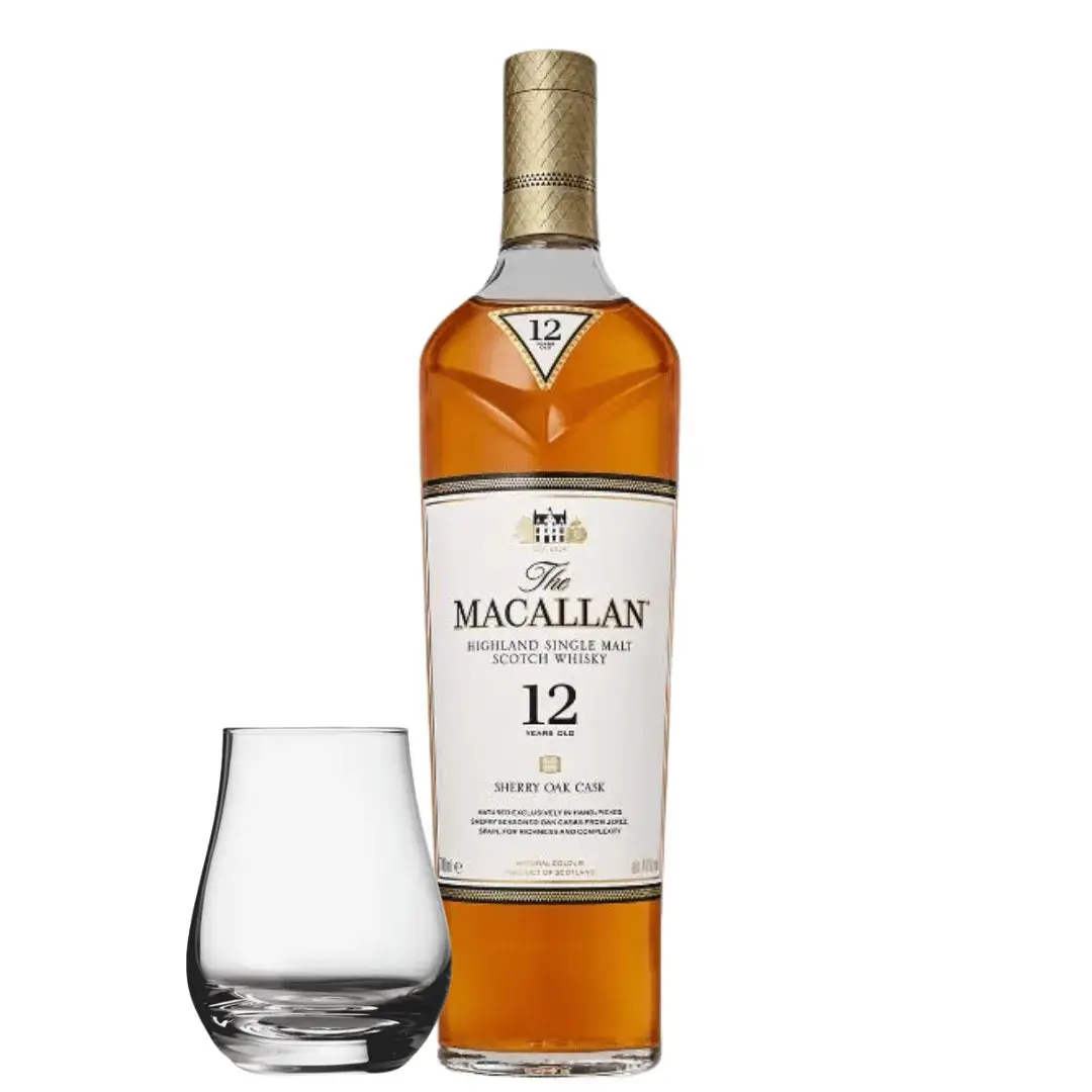 The Macallan 12 Year Old Sherry Oak with Spey Dram Glass