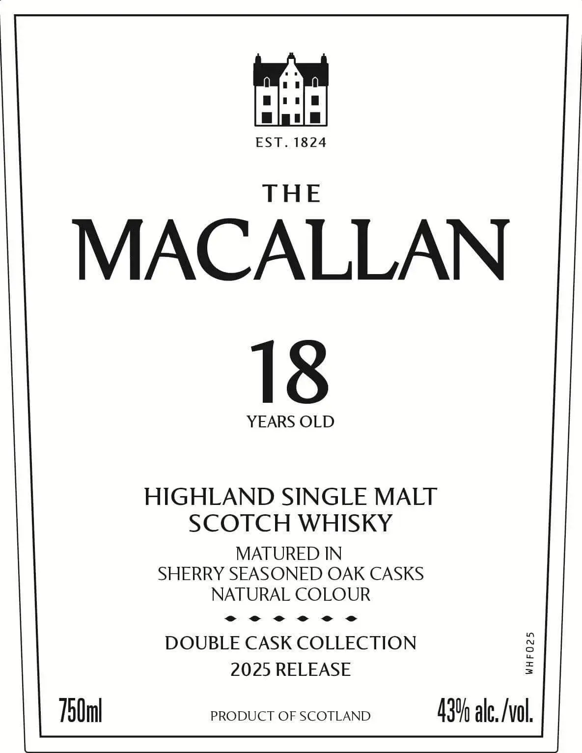 The Macallan 18 Year Old Double Cask Highland Single Malt Scotch Whisky 2025 Release