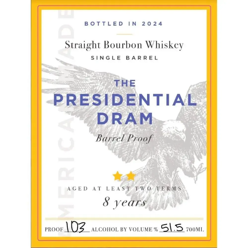 The Presidential Dram 8 Year Old Bourbon 2024 Release - Image 2