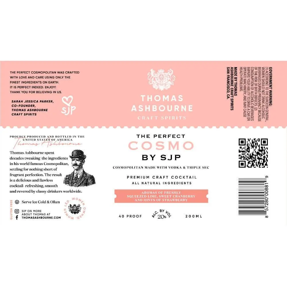 Thomas Ashbourne The Perfect Cosmo by Sarah Jessica Parker 4PK Cans