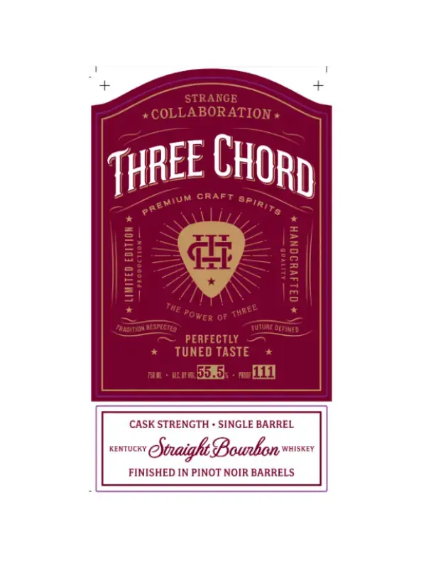 Three Chord Cask Strength Kentucky Straight Bourbon Finished in Pinot Noir Barrels
