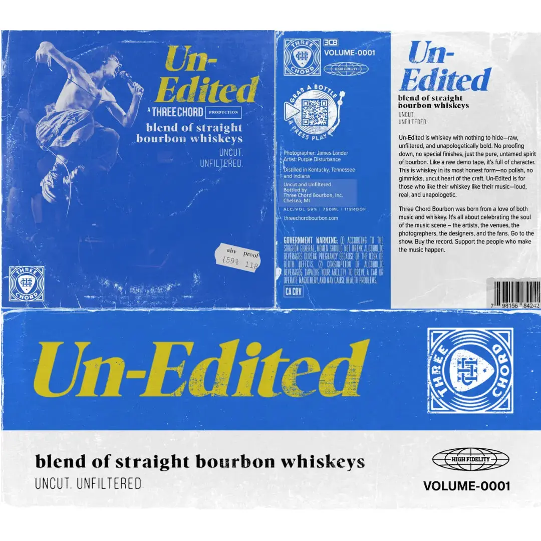 Three Chord Un-Edited Straight Bourbon Whiskey Volume 0001