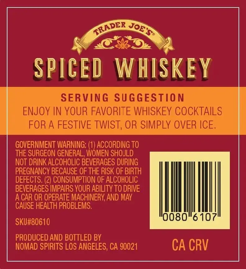 Trader Joe's Spiced Whiskey 375ml - Image 2