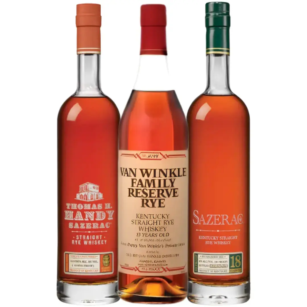 Ultimate Rye Whiskey Bundle: Thomas H. Handy, Sazerac 18, Van Winkle Family Reserve Rye