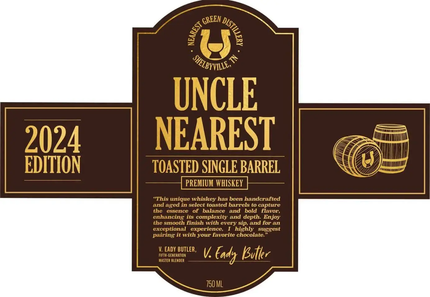 Uncle Nearest 2024 Edition Toasted Single Barrel Premium Whiskey