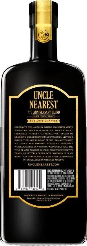 Uncle Nearest 777 Anniversary Blend The Lost Chapter - Image 3