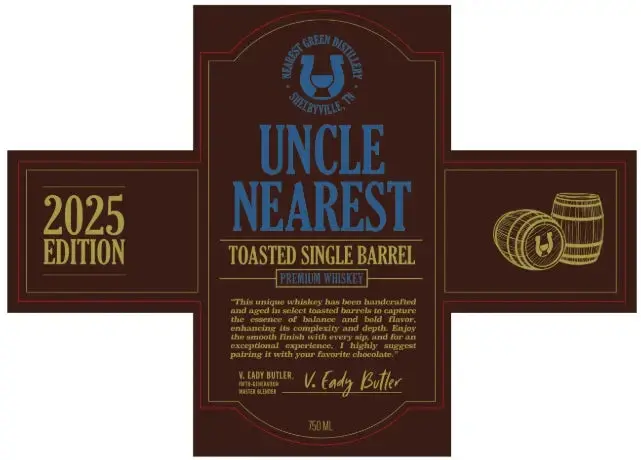Uncle Nearest Toasted Single Barrel Premium Whiskey 2025 Edition