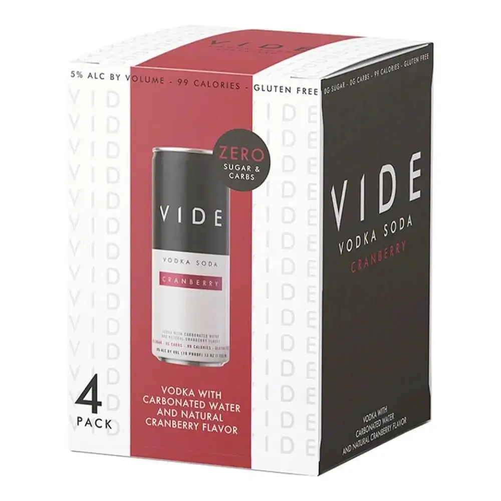 VIDE Cranberry Vodka Soda 4PK - Image 2