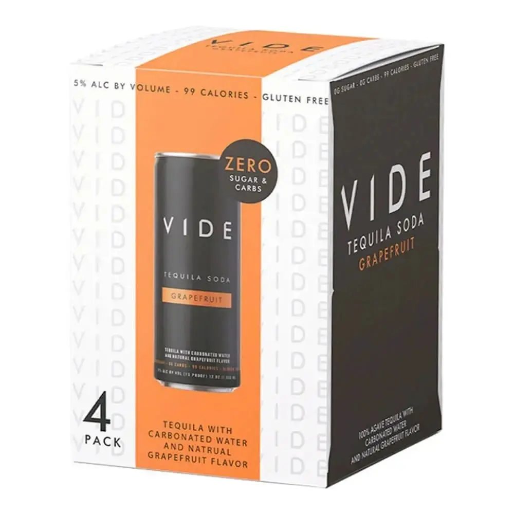 VIDE Grapefruit Tequila Soda 4PK - Image 2