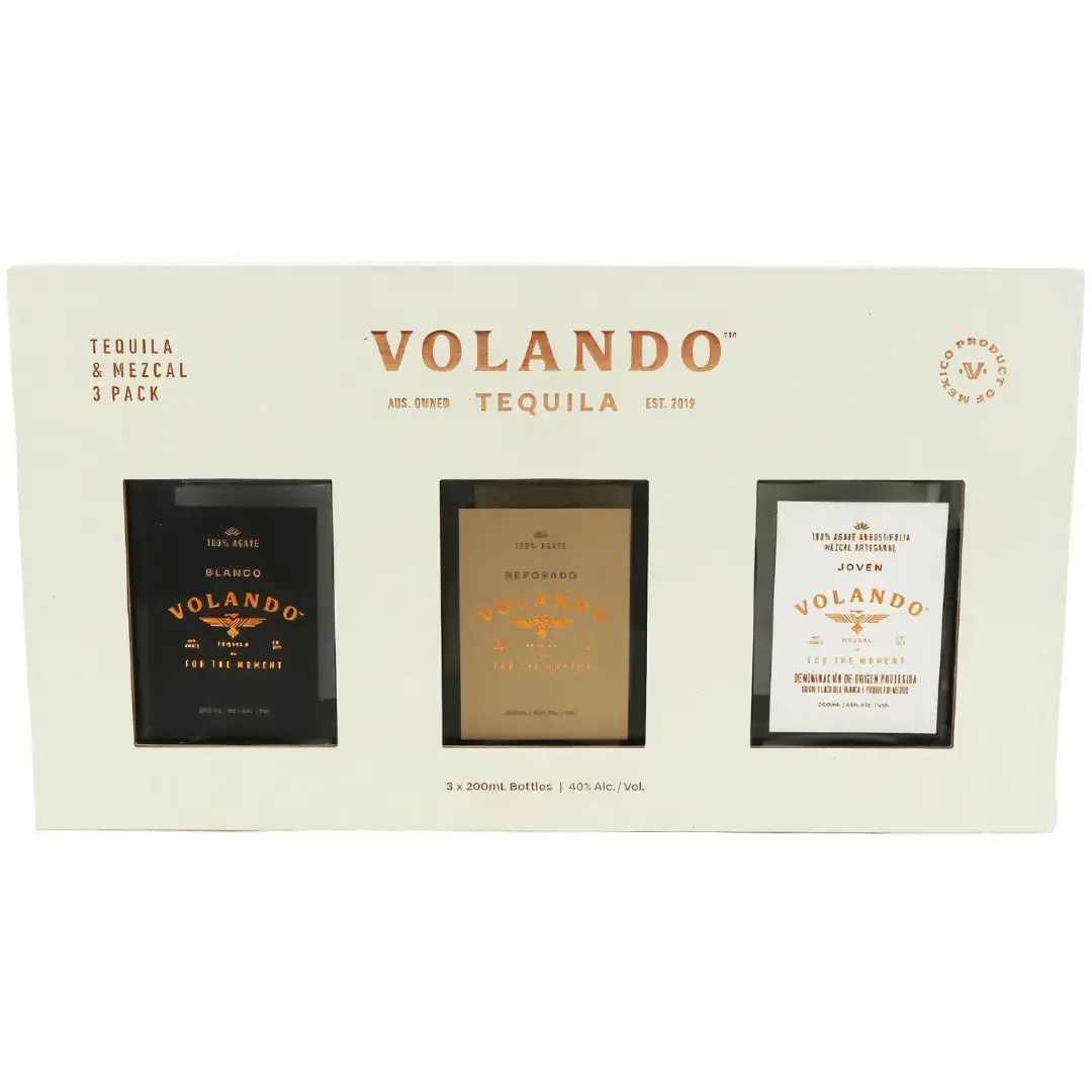 Volando Tequila & Mezcal Gift Set – Blanco, Reposado & Joven