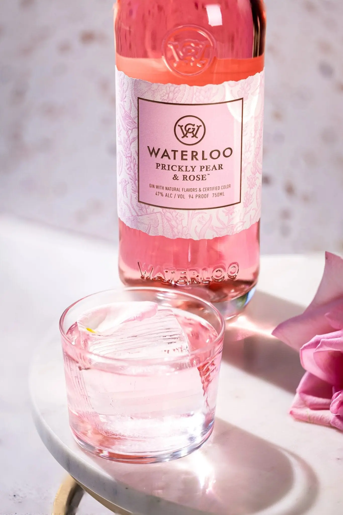 Waterloo Prickly Pear & Rose Gin - Image 2