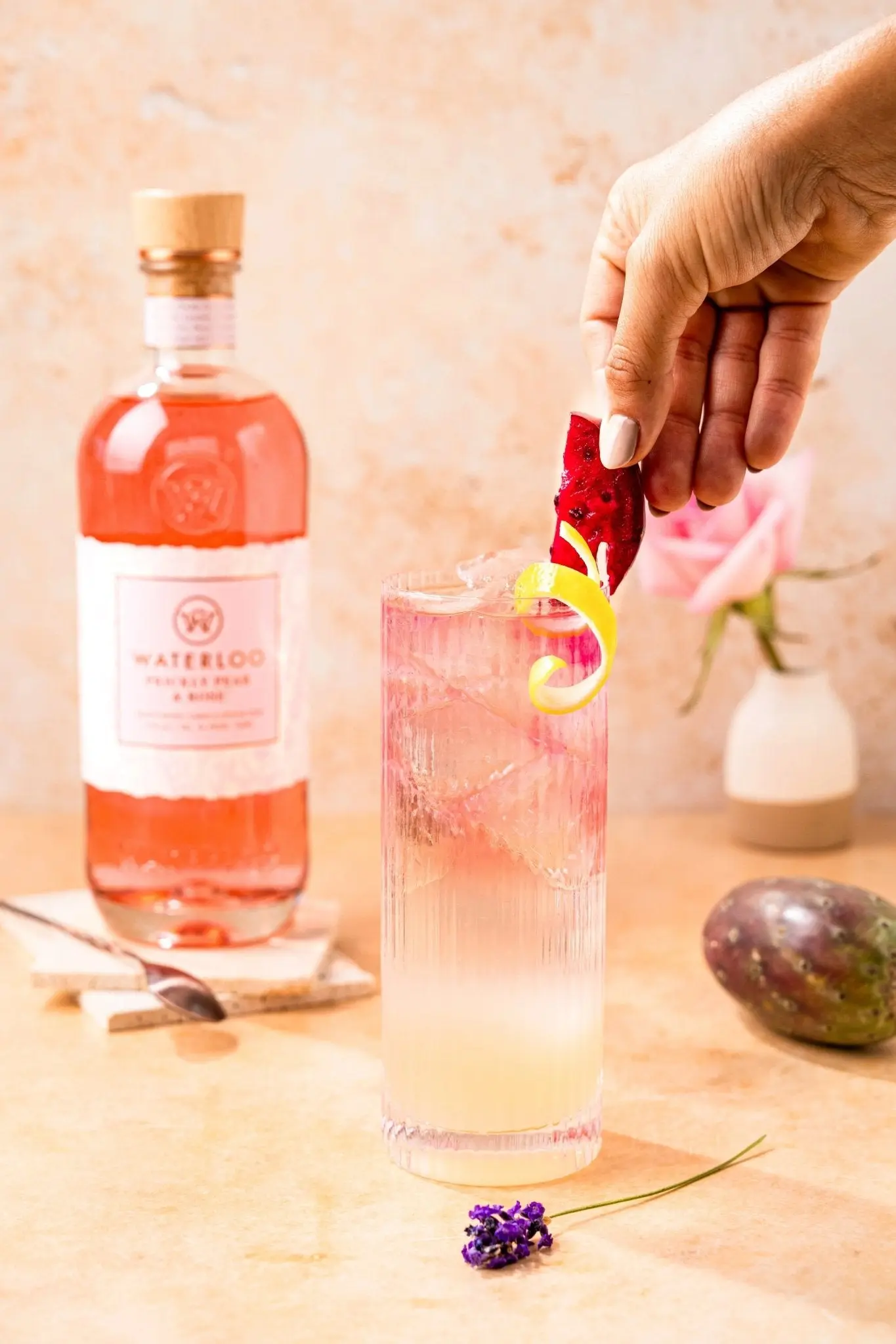 Waterloo Prickly Pear & Rose Gin - Image 6