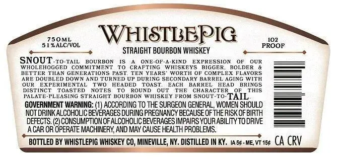 WhistlePig Snout to Tail Bourbon 10-Year-Old Straight Bourbon Whiskey - Image 3
