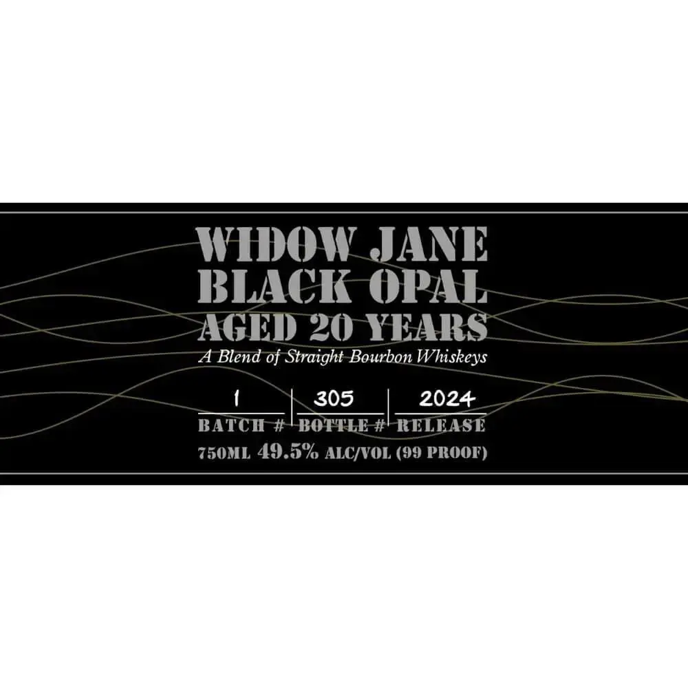 Widow Jane Black Opal Straight Bourbon 2024 Release