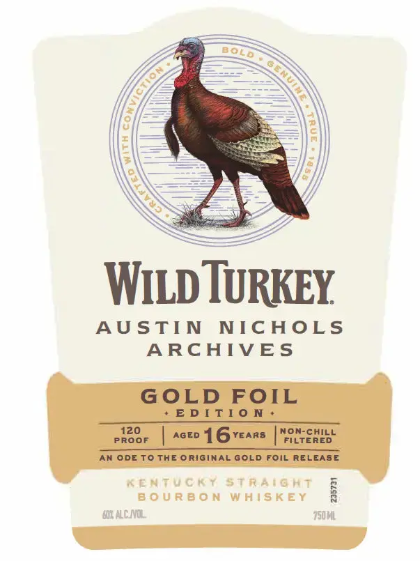 Wild Turkey Austin Nichols Archives Gold Foil Edition 16 Year Old Bourbon