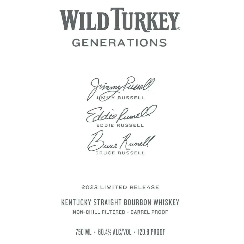 Wild Turkey Generations Kentucky Straight Bourbon 2023 Release - Image 2