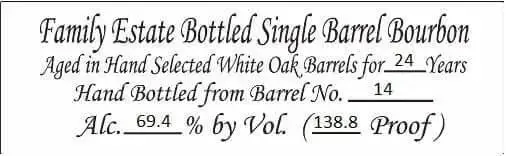 Willett Family Reserve 24 Year Bourbon