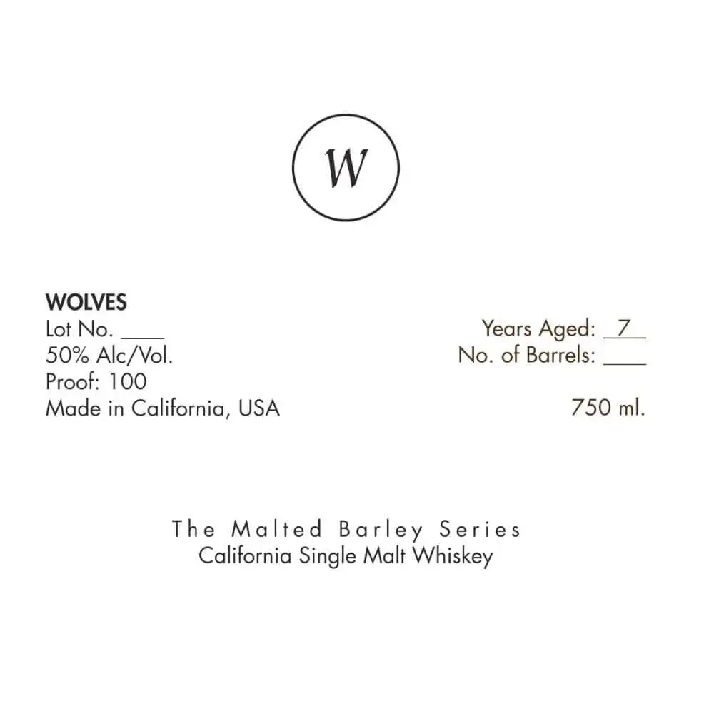 Wolves The Malted Barley Series Lot No. 1 Single Malt Whiskey - Image 2