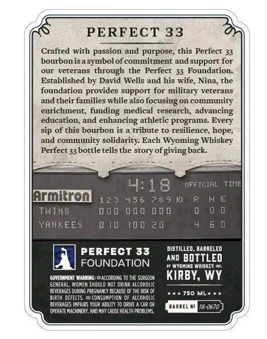 Wyoming Whiskey Perfect 33 Edition By David Wells (Wyoming Exclusive) - Image 2