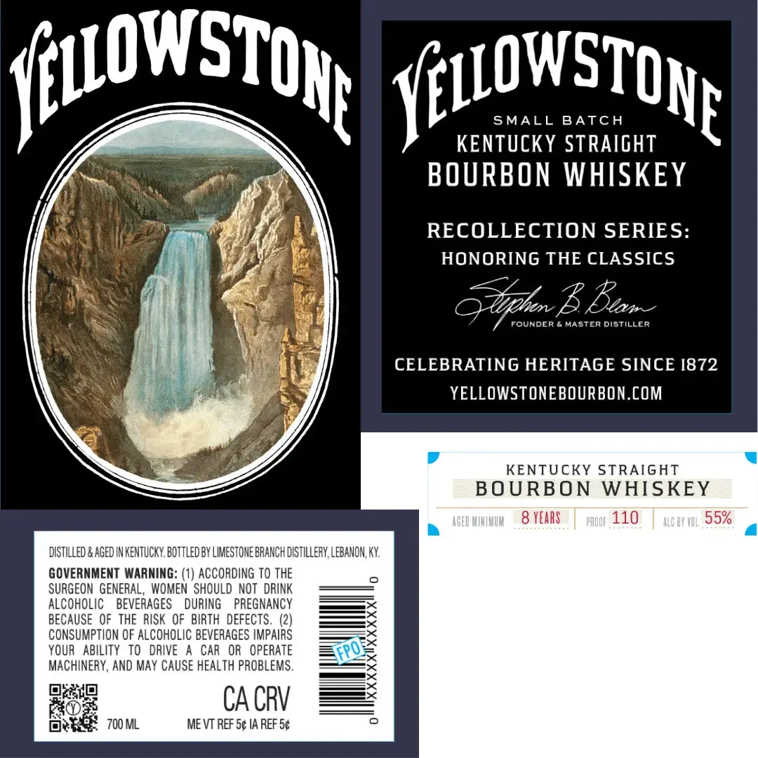 Yellowstone Recollection Series 8 Year Old Straight Bourbon Whiskey