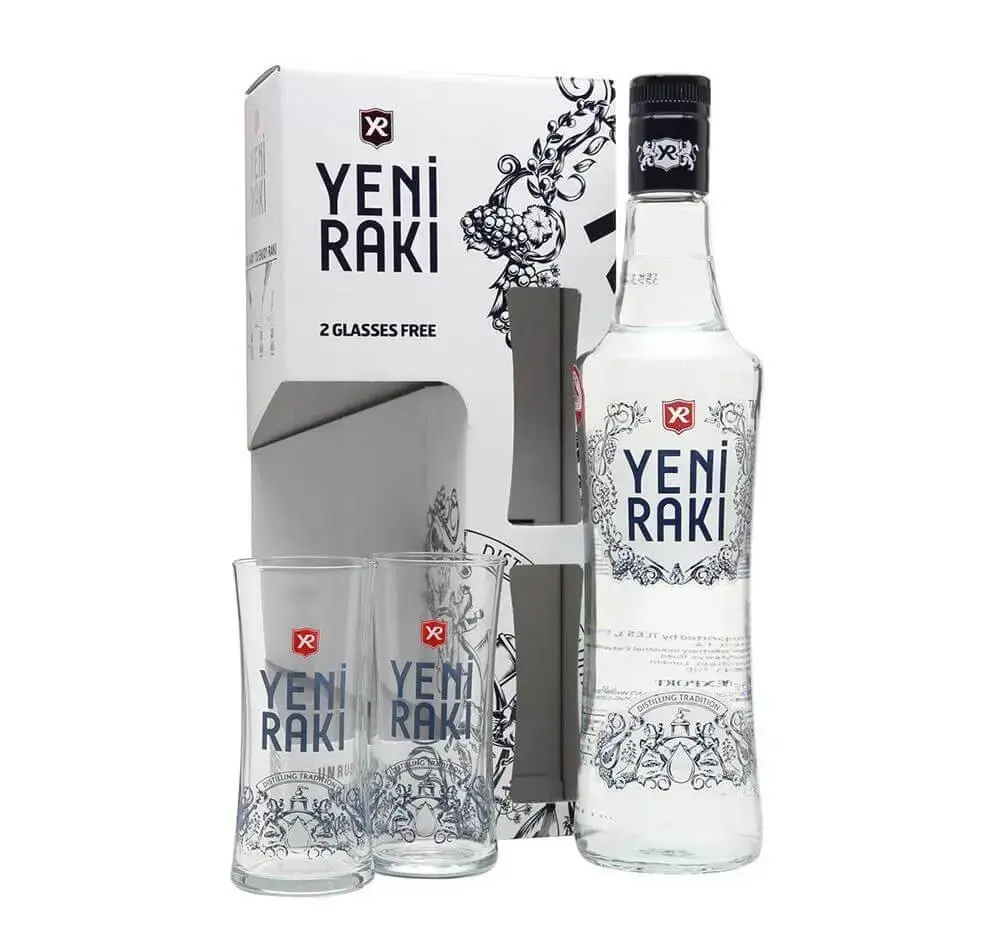 Yeni Raki 2 Glasses Free Gift Set Arak Gift Set