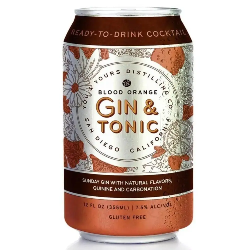You & Yours Distilling Blood Orange Gin & Tonic 4PK