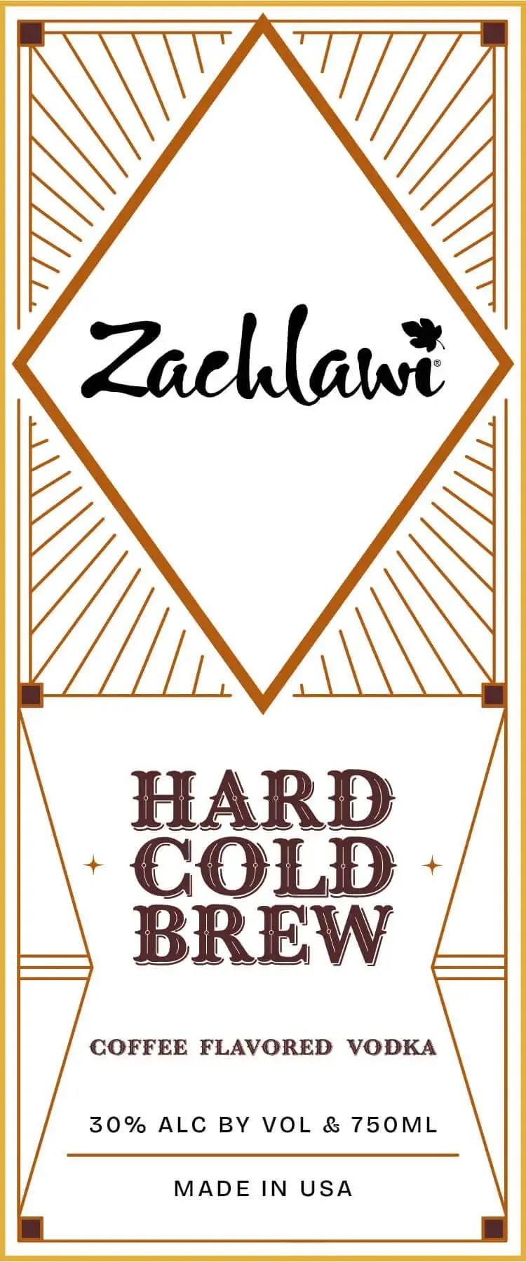 Zachlawi Hard Cold Brew Coffee Flavored Vodka